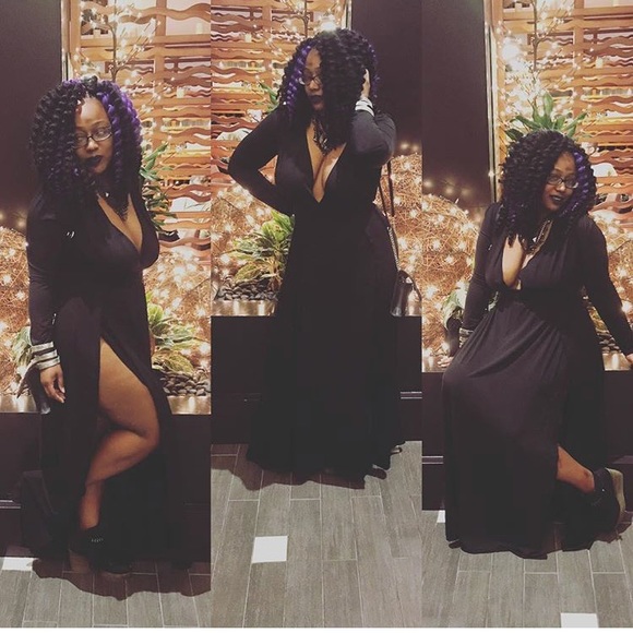 Vintage Dresses & Skirts - Black Long Sleeve Dress